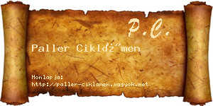 Paller Ciklámen névjegykártya